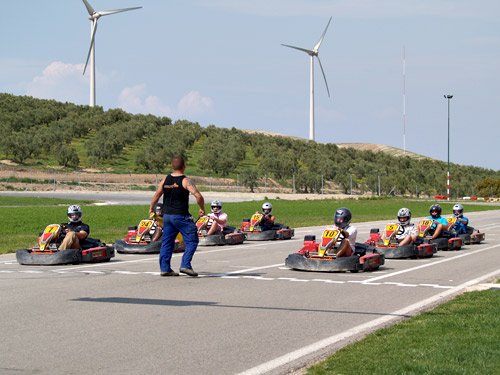 Lined up on the Grid for the Race